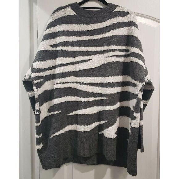 Michael Stars-Nell Cardigan Sweater- Brushed Stroke Jacquard Gray Size 2X NWT! - Picture 4 of 6